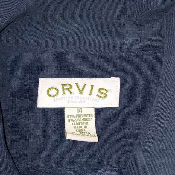 Orvis Full Zip Long Sleeve Lightweight Jacket Woman's 14 Blue - Picture 4 of 9